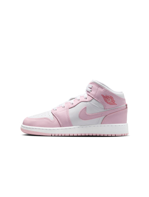 Air Jordan Big Kids 1 Mid - Pink Foam