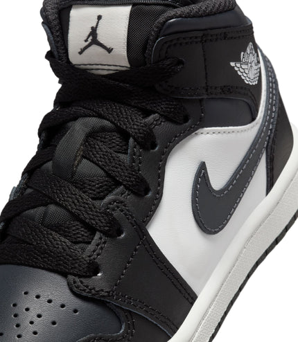 Air Jordan (PS) 1 Mid - Black/Off Noir