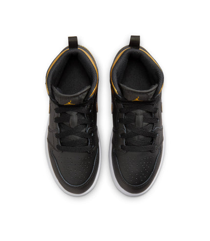 Air Jordan (PS) 1 Mid - Black/Metallic Gold