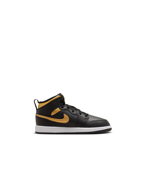 Air Jordan (PS) 1 Mid - Black/Metallic Gold