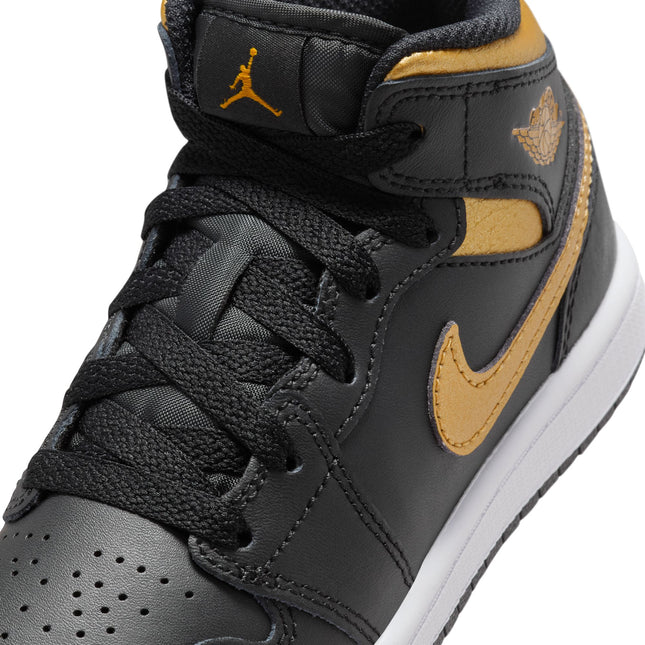 Air Jordan (PS) 1 Mid - Black/Metallic Gold