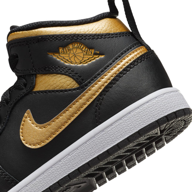 Air Jordan (PS) 1 Mid - Black/Metallic Gold