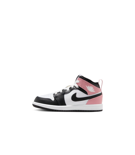 Air Jordan (PS) 1 Mid - White/Rust Pink