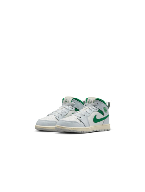 Air Jordan (PS) 1 Mid - Summit White/Pine Green