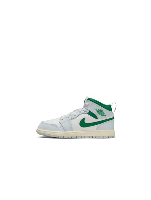 Air Jordan (PS) 1 Mid - Summit White/Pine Green