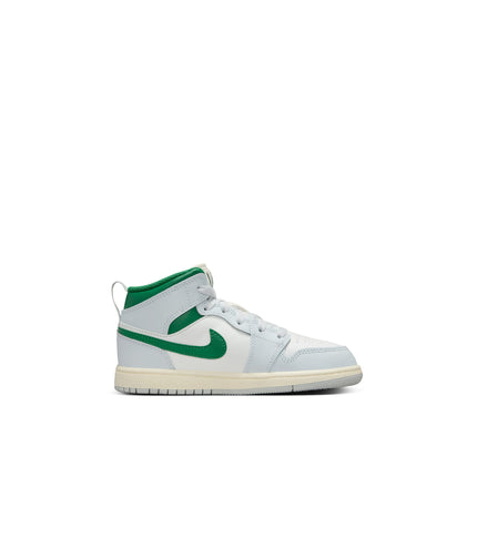 Air Jordan (PS) 1 Mid - Summit White/Pine Green