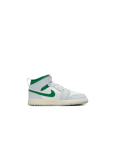 Air Jordan (PS) 1 Mid - Summit White/Pine Green