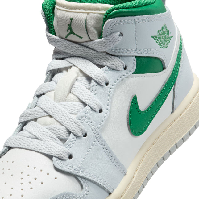 Air Jordan (PS) 1 Mid - Summit White/Pine Green