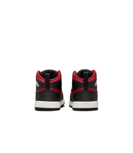 Air Jordan (TD) 1 Mid - Black/Varsity Red