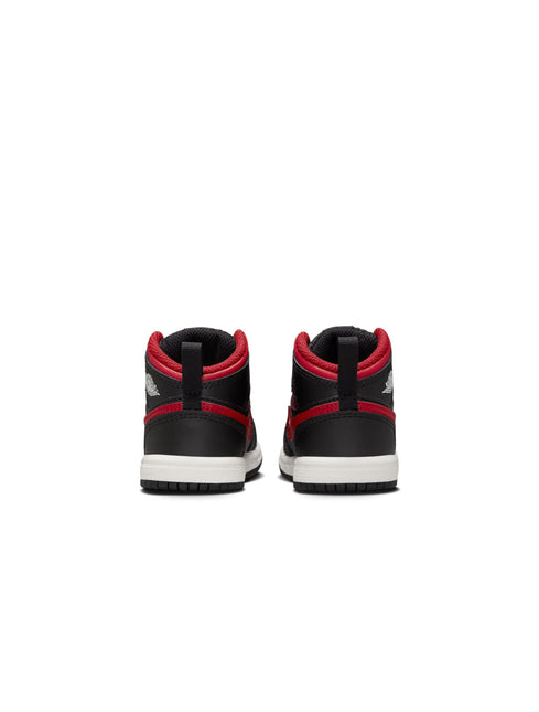 Air Jordan (TD) 1 Mid - Black/Varsity Red