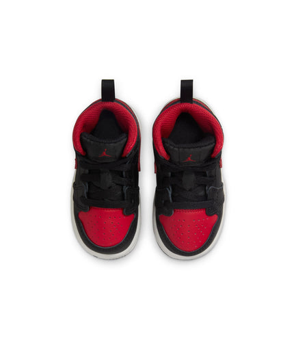 Air Jordan (TD) 1 Mid - Black/Varsity Red