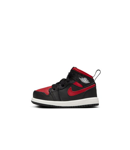 Air Jordan (TD) 1 Mid - Black/Varsity Red