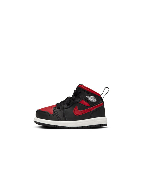 Air Jordan (TD) 1 Mid - Black/Varsity Red