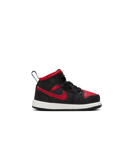 Air Jordan (TD) 1 Mid - Black/Varsity Red