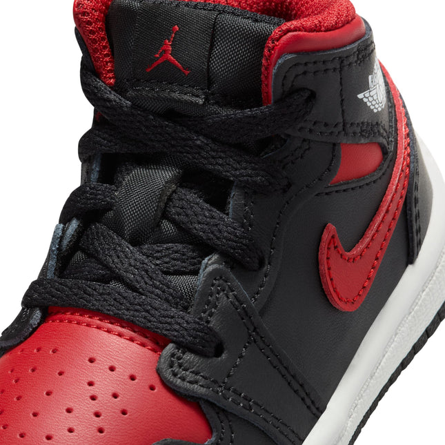 Air Jordan (TD) 1 Mid - Black/Varsity Red