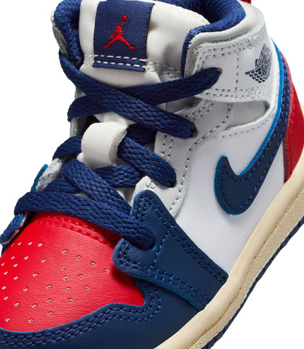 Air Jordan (TD) 1 Mid - White/Deep Royal