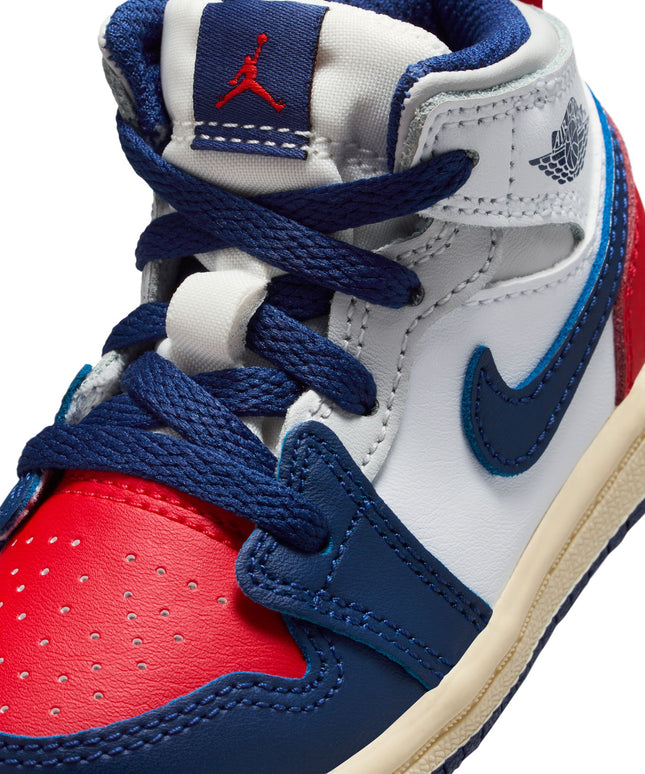 Air Jordan (TD) 1 Mid - White/Deep Royal