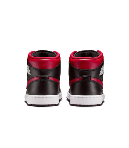 Air Jordan Mens 1 Mid - Black/Varsity Red