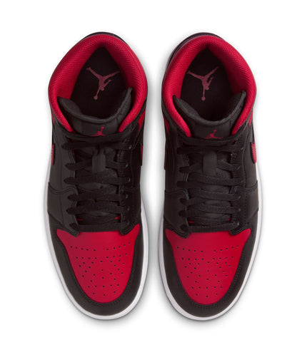 Air Jordan Mens 1 Mid - Black/Varsity Red