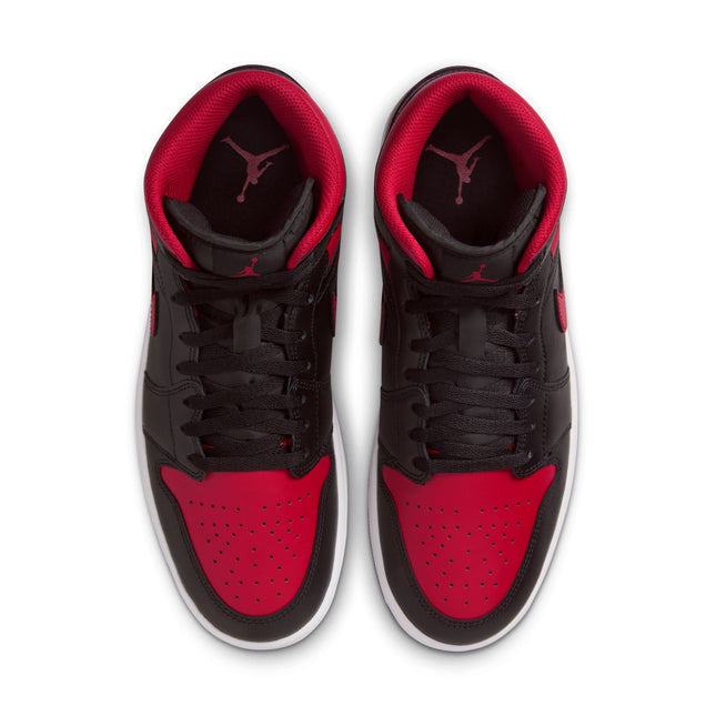 Air Jordan Mens 1 Mid - Black/Varsity Red