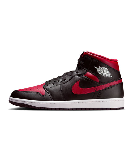 Air Jordan Mens 1 Mid - Black/Varsity Red