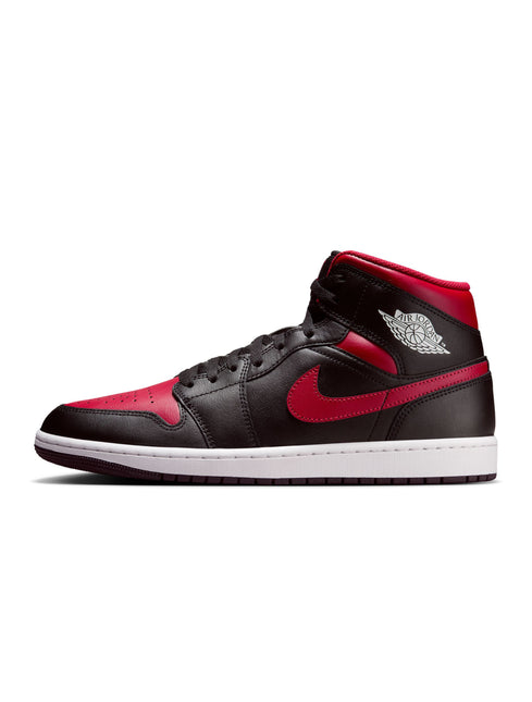 Air Jordan Mens 1 Mid - Black/Varsity Red