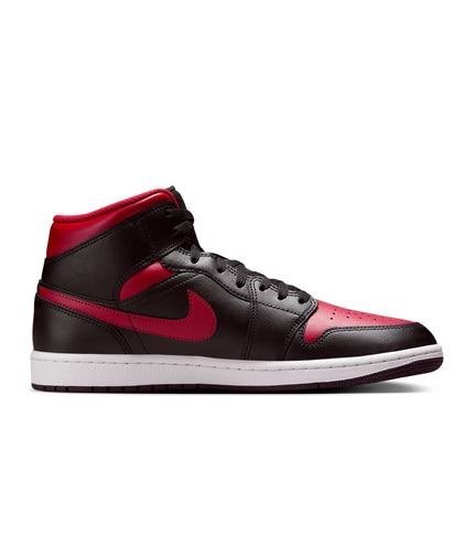 Air Jordan Mens 1 Mid - Black/Varsity Red