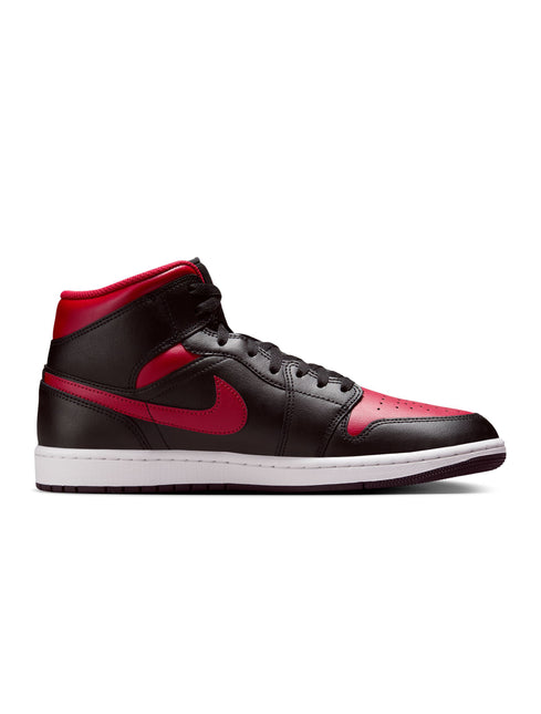 Air Jordan Mens 1 Mid - Black/Varsity Red