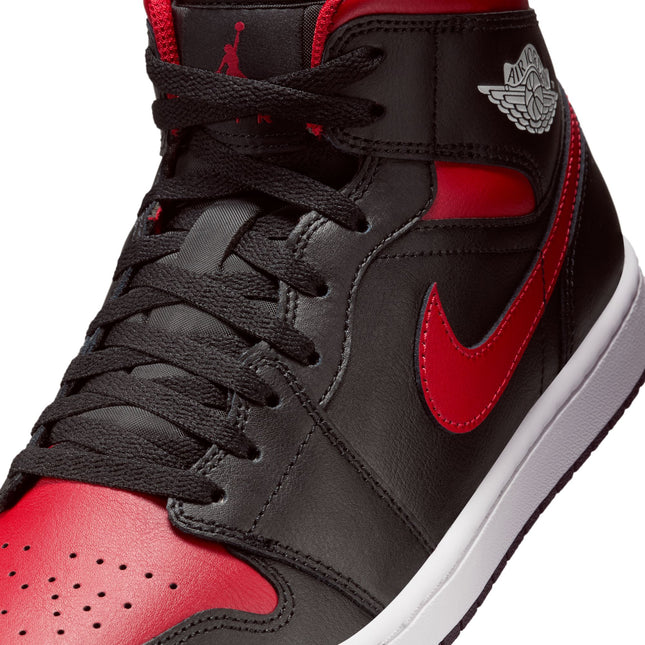 Air Jordan Mens 1 Mid - Black/Varsity Red