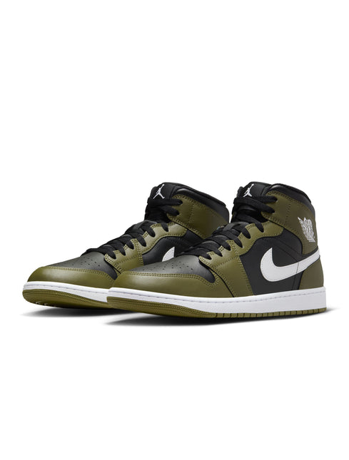 Air Jordan Mens 1 Mid - Sequoia Black