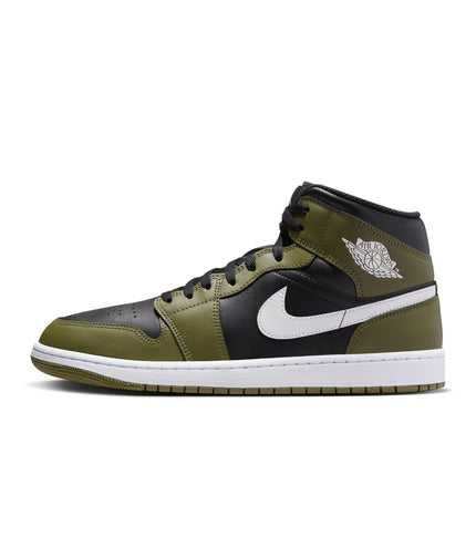 Air Jordan Mens 1 Mid - Sequoia Black