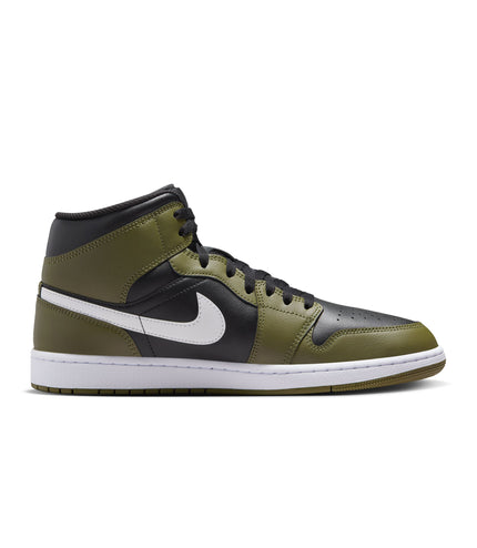 Air Jordan Mens 1 Mid - Sequoia Black