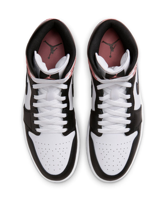 Air Jordan Mens 1 Mid - White/Rust Pink