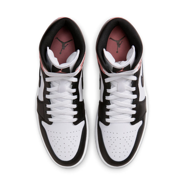 Air Jordan Mens 1 Mid - White/Rust Pink