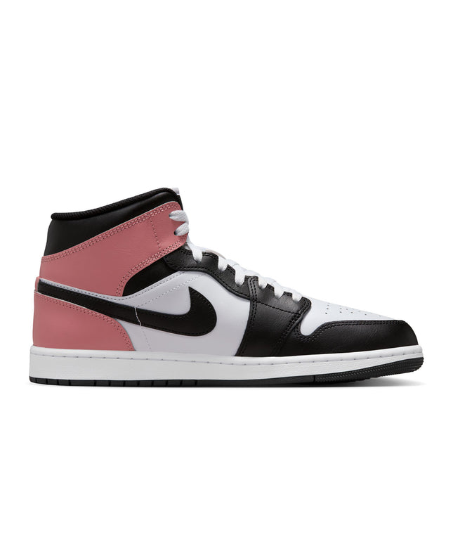 Air Jordan Mens 1 Mid - White/Rust Pink