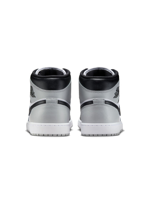 Air Jordan Mens 1 Mid - White/Smoke Grey