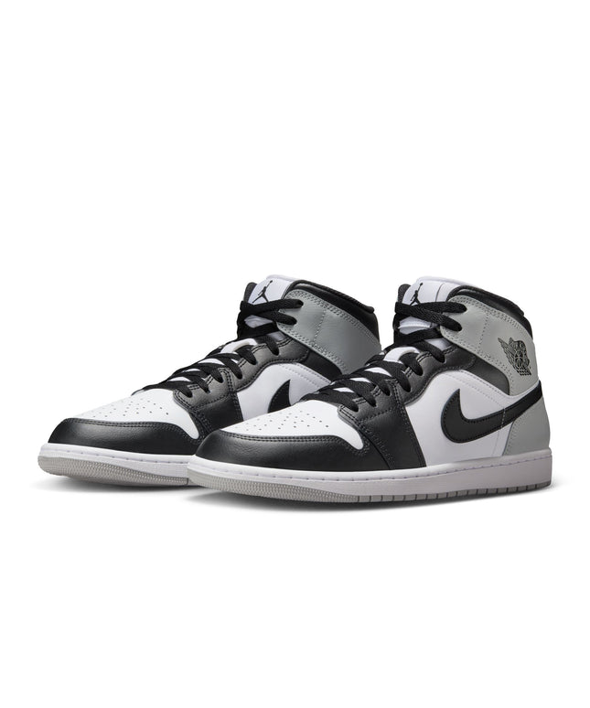 Air Jordan Mens 1 Mid - White/Smoke Grey