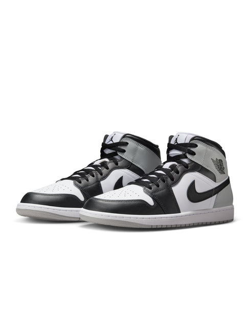 Air Jordan Mens 1 Mid - White/Smoke Grey