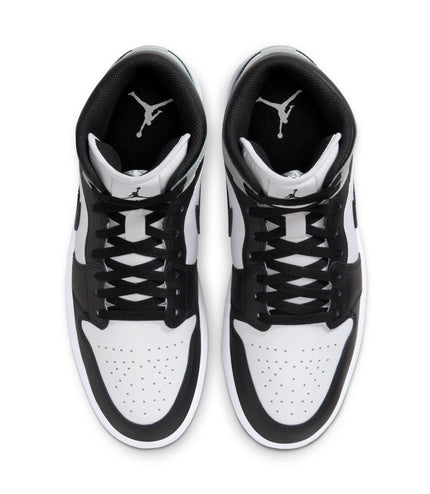 Air Jordan Mens 1 Mid - White/Smoke Grey