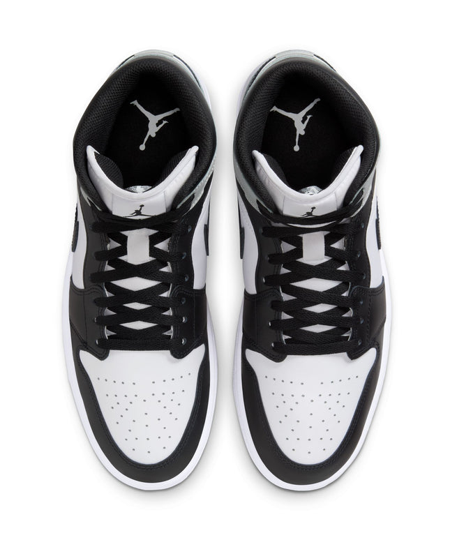 Air Jordan Mens 1 Mid - White/Smoke Grey