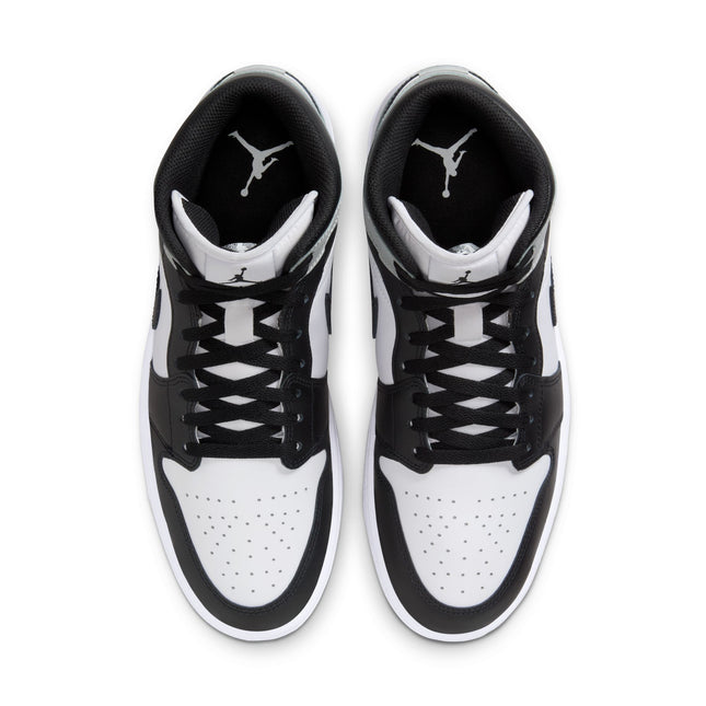 Air Jordan Mens 1 Mid - White/Smoke Grey