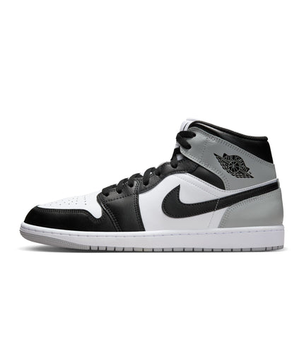 Air Jordan Mens 1 Mid - White/Smoke Grey