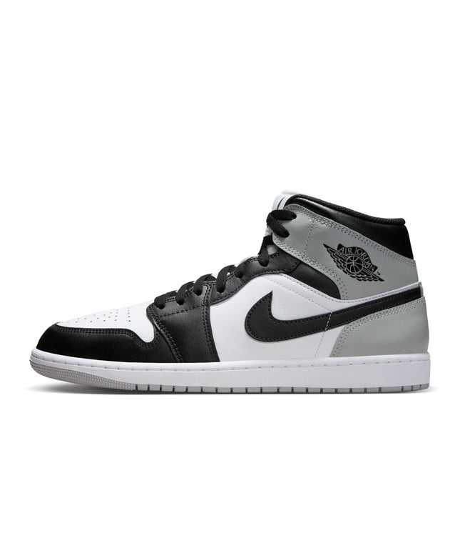Air Jordan Mens 1 Mid - White/Smoke Grey