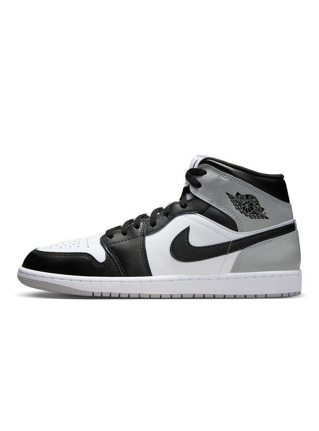Air Jordan Mens 1 Mid - White/Smoke Grey