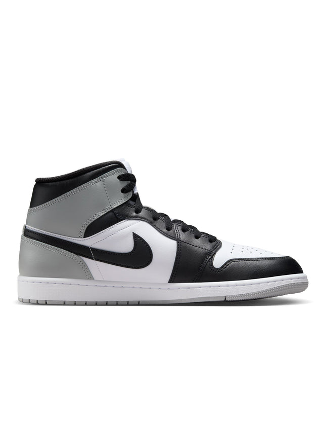 Air Jordan Mens 1 Mid - White/Smoke Grey