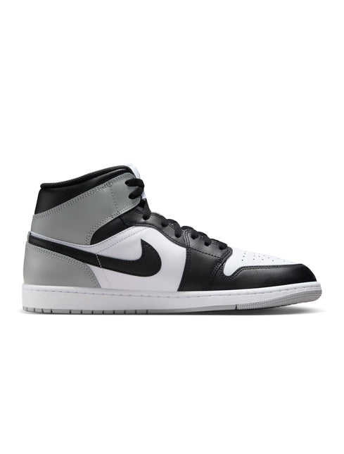 Air Jordan Mens 1 Mid - White/Smoke Grey