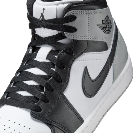 Air Jordan Mens 1 Mid - White/Smoke Grey