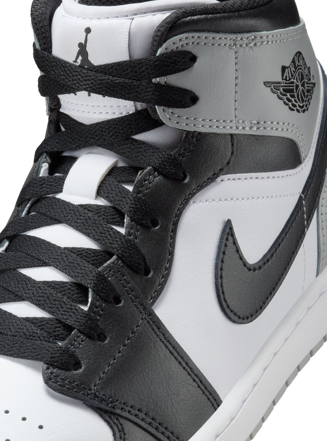 Air Jordan Mens 1 Mid - White/Smoke Grey
