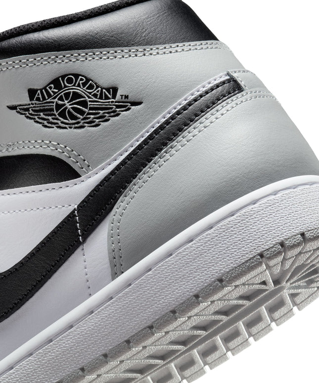Air Jordan Mens 1 Mid - White/Smoke Grey