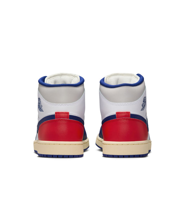 Air Jordan Mens 1 Mid - White/Deep Royal